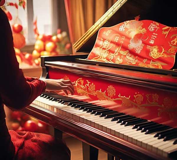 新年好钢琴曲，温馨旋律传递祝福,新年好五线谱钢琴演绎，奏响新年祝福的旋律,旋律,五线谱,温暖,第1张