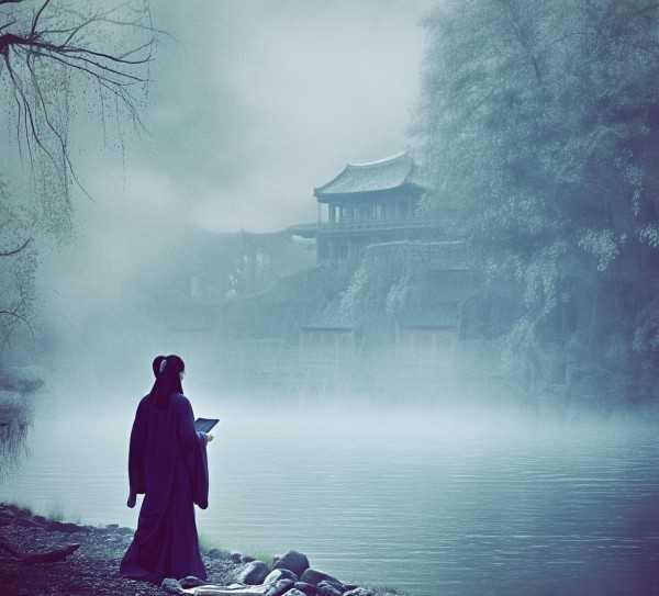 水一方，探寻古韵歌词的穿越之谜,在水一方的歌词，穿越的古韵，探寻其来源之谜,旋律,情感,第1张